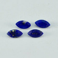 Riyogems 1 pièce de lapis-lazuli bleu véritable à facettes 6x12mm forme marquise a + pierres précieuses de qualité