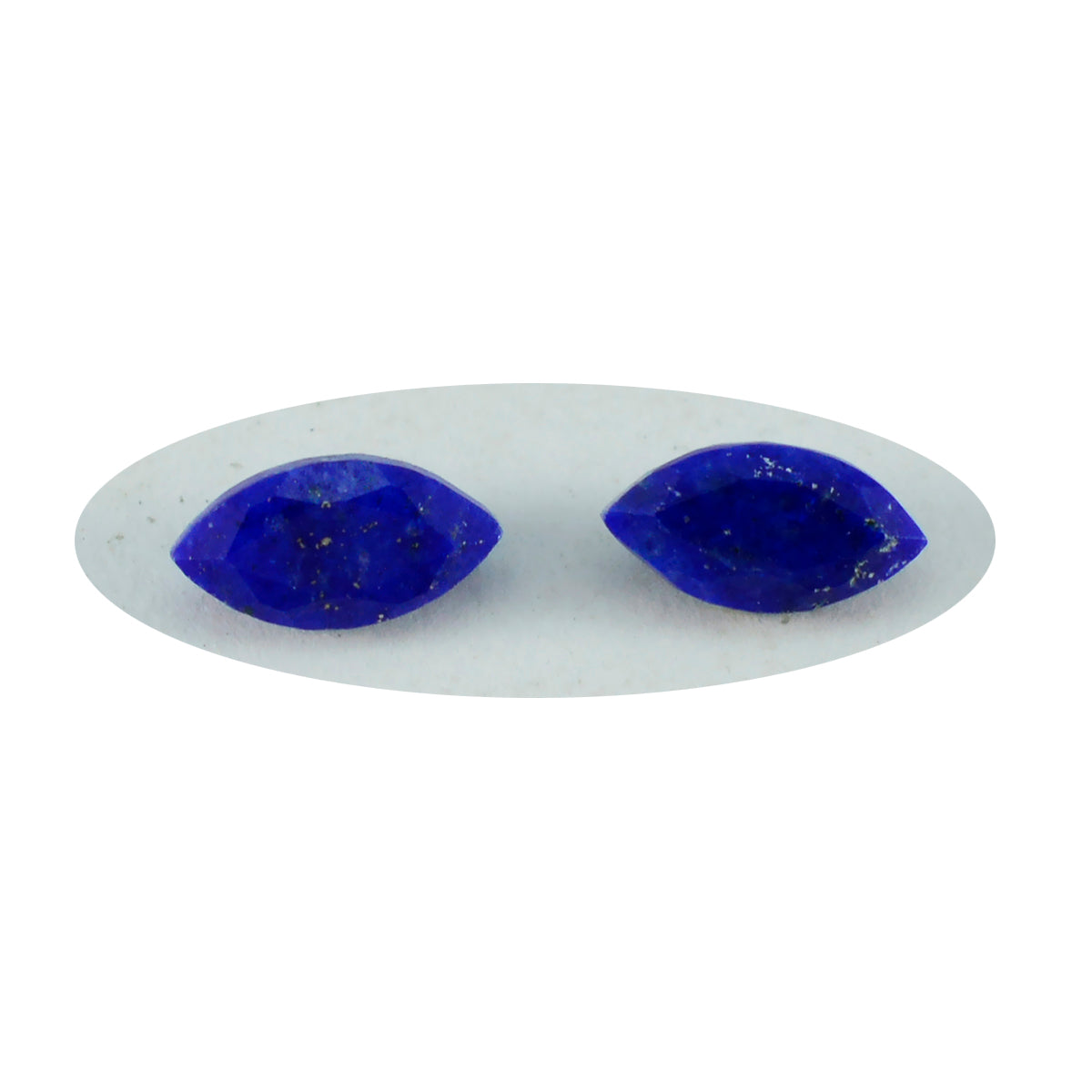 Riyogems, 1 pieza, lapislázuli azul real facetado, 9x18mm, forma de marquesa, gema suelta de buena calidad