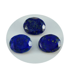 riyogems 1pc real blue lapis lazuli faceted 12x16 mm oval shape handsome quality gem