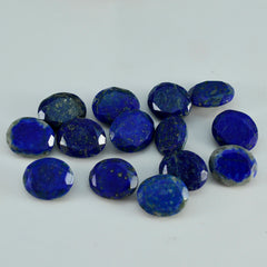 Riyogems 1PC Real Blue Lapis Lazuli Faceted 12x16 mm Oval Shape handsome Quality Gem