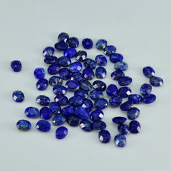 Riyogems 1PC Real Blue Lapis Lazuli Faceted 3x5 mm Oval Shape attractive Quality Loose Gemstone