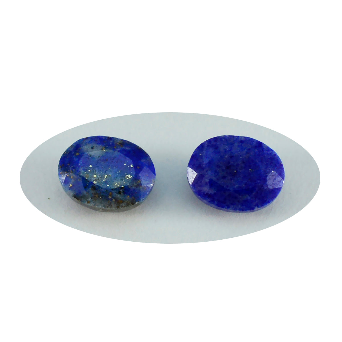 riyogems 1pc 本物のブルー ラピスラズリ ファセット 4x6 mm 楕円形のかなり品質の宝石
