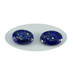 riyogems 1 st naturlig blå lapis lazuli fasetterad 5x7 mm oval form snygga kvalitetsädelstenar