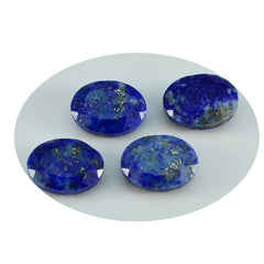 riyogems 1pc natural blue lapis lazuli faceted 8x10 mm oval shape excellent quality loose gem