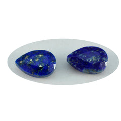 riyogems 1pc real blue lapis lazuli faceted 10x14 mm pear shape superb quality loose stone