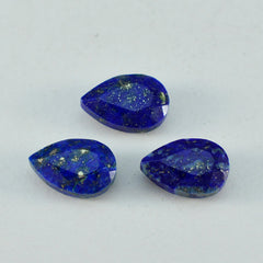 riyogems 1pc real blue lapis lazuli faceted 10x14 mm pear shape superb quality loose stone