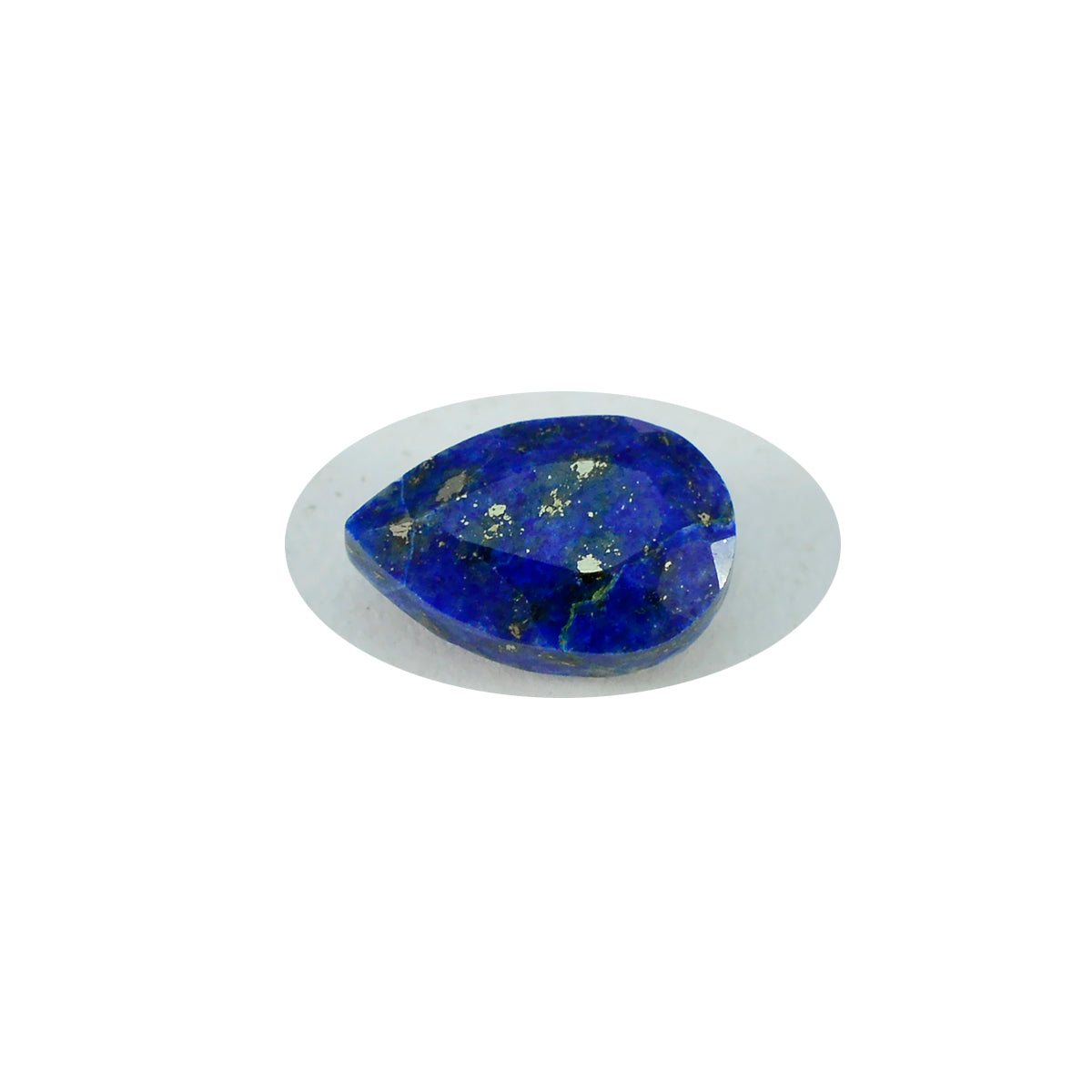 Riyogems 1PC Echte Blauwe Lapis Lazuli Facet 12x16 mm Peervorm geweldige Kwaliteit Losse Edelsteen