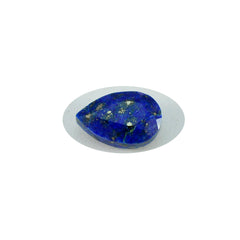Riyogems 1pc véritable lapis lazuli bleu à facettes 12x16mm forme de poire qualité impressionnante pierre précieuse en vrac