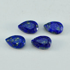 Riyogems 1PC Echte Blauwe Lapis Lazuli Facet 12x16 mm Peervorm geweldige Kwaliteit Losse Edelsteen