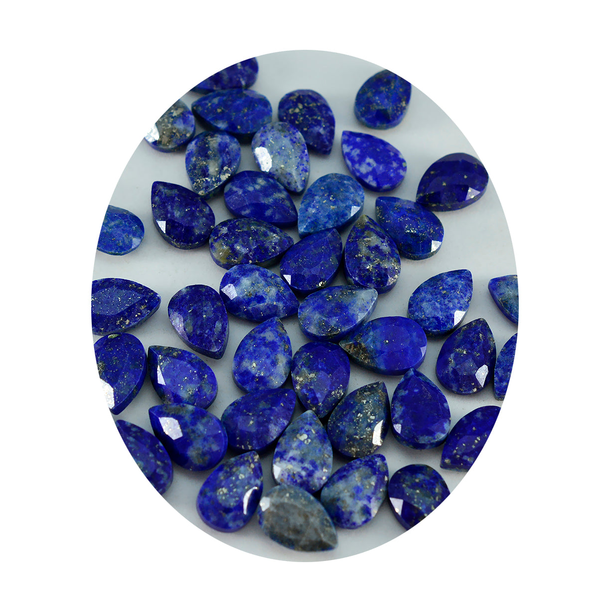 riyogems 1pc real blue lapis lazuli faceted 5x7 mm pear shape startling quality gemstone