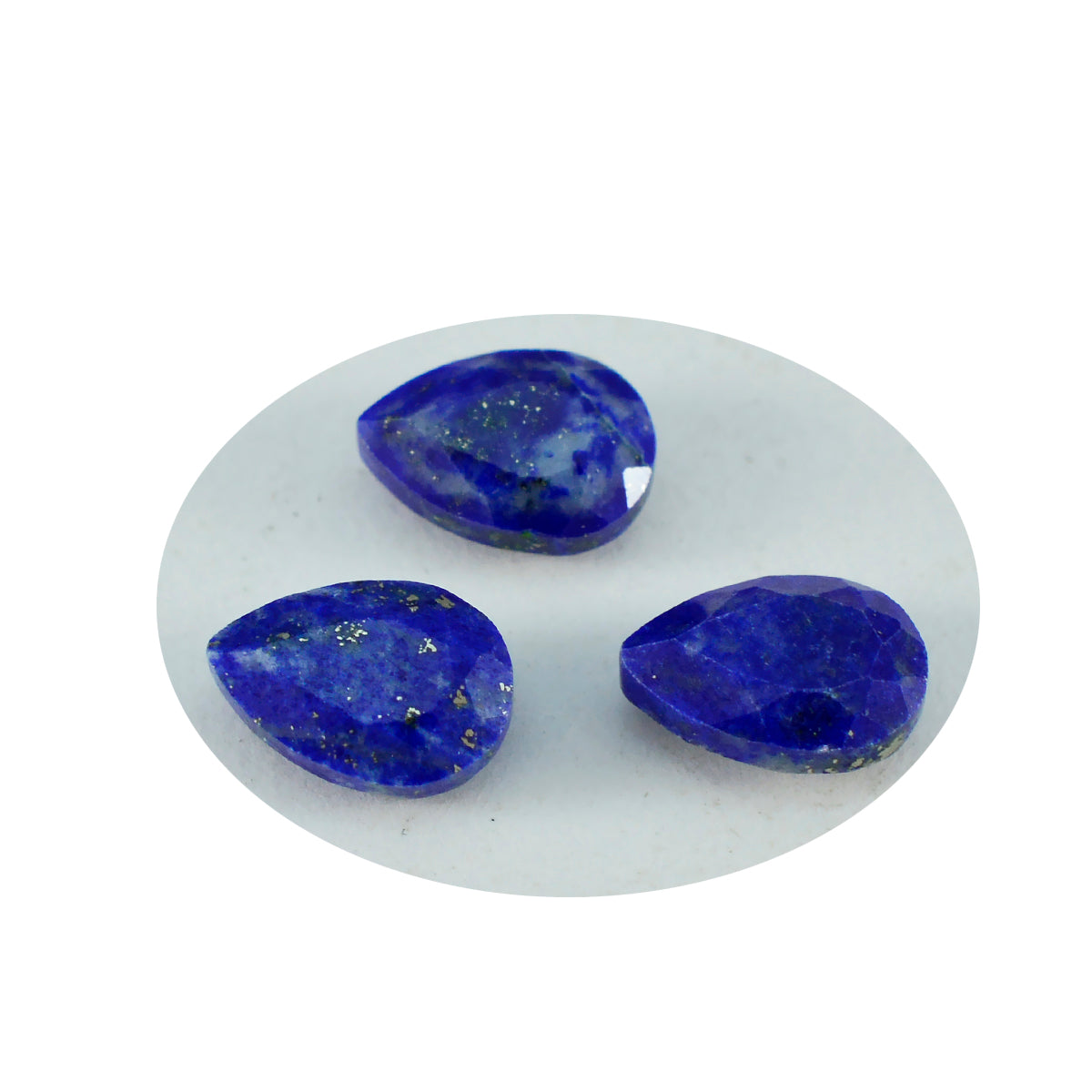 riyogems 1pc natural blue lapis lazuli faceted 8x12 mm pear shape sweet quality loose gems