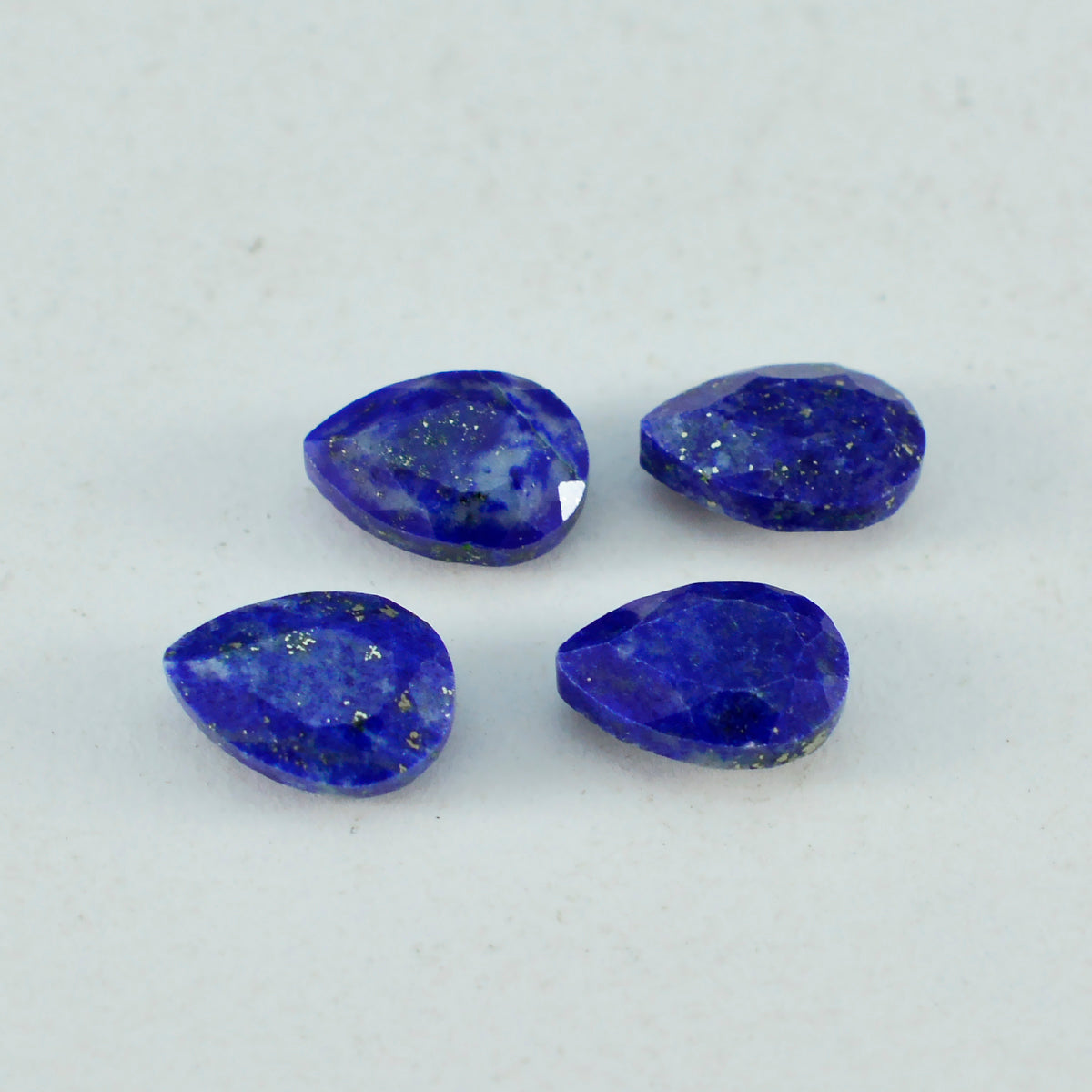 riyogems 1pc natural blue lapis lazuli faceted 8x12 mm pear shape sweet quality loose gems