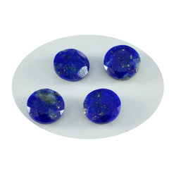 Riyogems 1PC Echte Blauwe Lapis Lazuli Facet 11x11 mm Ronde Vorm A1 Kwaliteit Edelsteen
