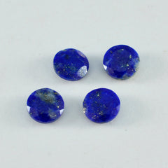 Riyogems 1 pièce véritable lapis lazuli bleu à facettes 11x11mm forme ronde a1 qualité gemme