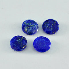 Riyogems 1PC Natural Blue Lapis Lazuli Faceted 12x12 mm Round Shape Good Quality Gems