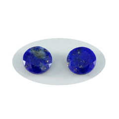 Riyogems 1PC Real Blue Lapis Lazuli Faceted 13x13 mm Round Shape Nice Quality Stone