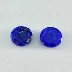 riyogems 1pc 本物のブルー ラピスラズリ ファセット 14x14 mm ラウンド形状の美しい品質の宝石