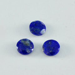 riyogems 1pc natural blue lapis lazuli faceted 15x15 mm round shape attractive quality loose gem