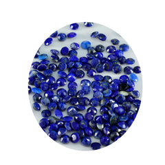 Riyogems 1pc lapis lazuli bleu naturel à facettes 3x3mm forme ronde beauté qualité gemme