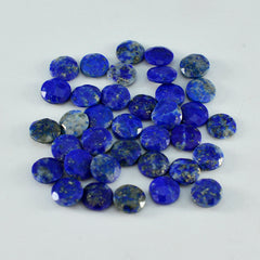 riyogems 1pc lapis-lazuli bleu naturel facetté 6x6 mm forme ronde une pierre précieuse de qualité