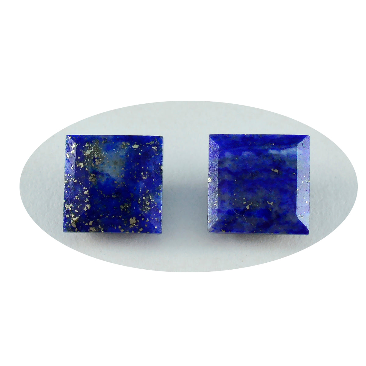 Riyogems, 1 pieza, lapislázuli azul natural facetado, 11x11mm, forma cuadrada, gemas sueltas de buena calidad