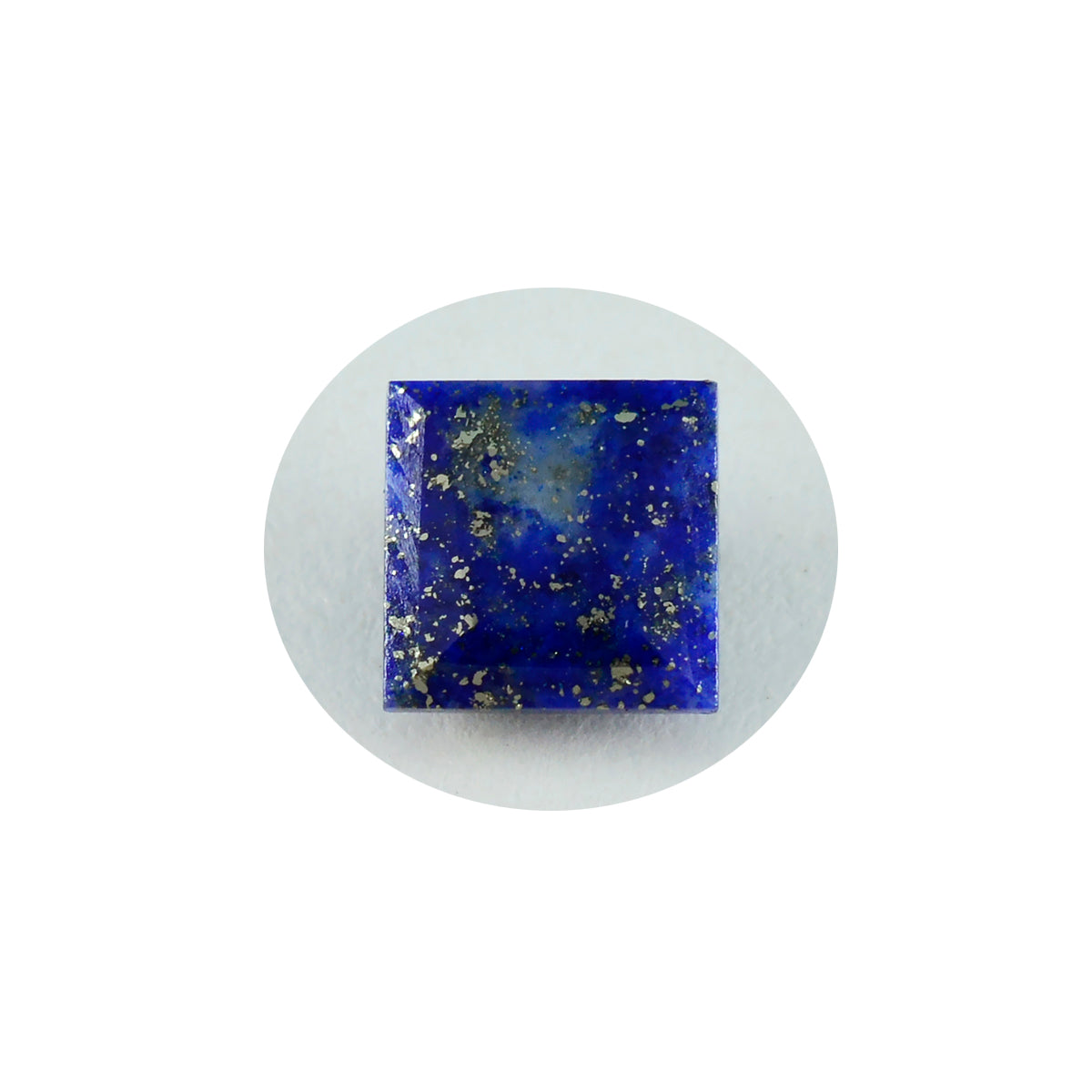 Riyogems 1 pièce lapis lazuli bleu véritable à facettes 12x12mm forme carrée pierre en vrac de grande qualité