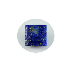 riyogems 1pc vero lapislazzuli blu sfaccettato 12x12 mm forma quadrata pietra sciolta di grande qualità