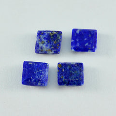 riyogems 1pc 本物のブルー ラピスラズリ ファセット 13x13 mm 正方形の形状の素晴らしい品質のルース宝石