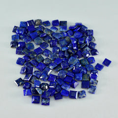 Riyogems 1PC Echte Blauwe Lapis Lazuli Facet 4x4 mm Vierkante Vorm knappe Kwaliteit Losse Steen