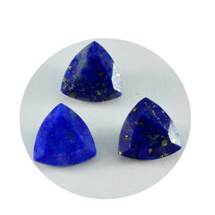 riyogems 1pc vero lapislazzuli blu sfaccettato 15x15 mm trilioni di forma a1 gemme sciolte di qualità