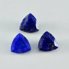 Riyogems 1PC Real Blue Lapis Lazuli Faceted 15x15 mm Trillion Shape A1 Quality Loose Gems
