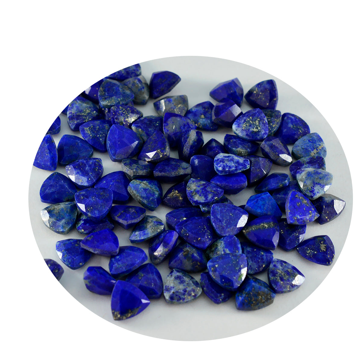 riyogems 1pc ナチュラル ブルー ラピスラズリ ファセット 5x5 mm 兆形状の素晴らしい品質の宝石