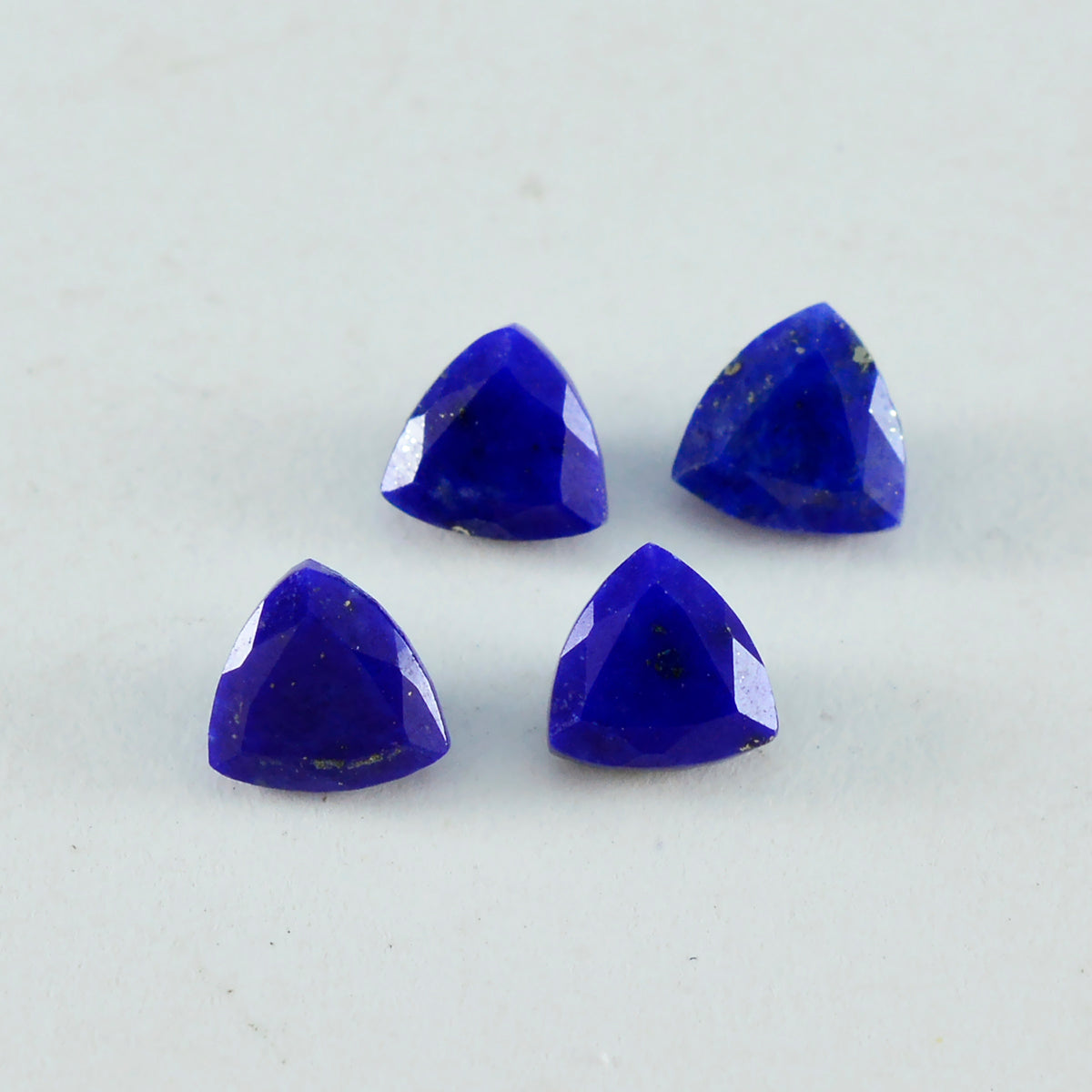 riyogems 1 шт. натуральный синий лазурит ограненный 8x8 мм форма триллиона удивительного качества свободный камень