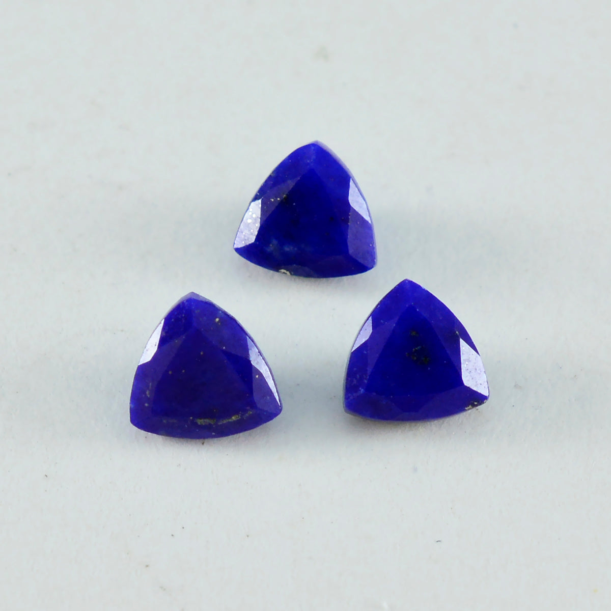 riyogems 1 шт. настоящий синий лазурит граненый 9x9 мм форма триллиона милый качественный свободный драгоценный камень