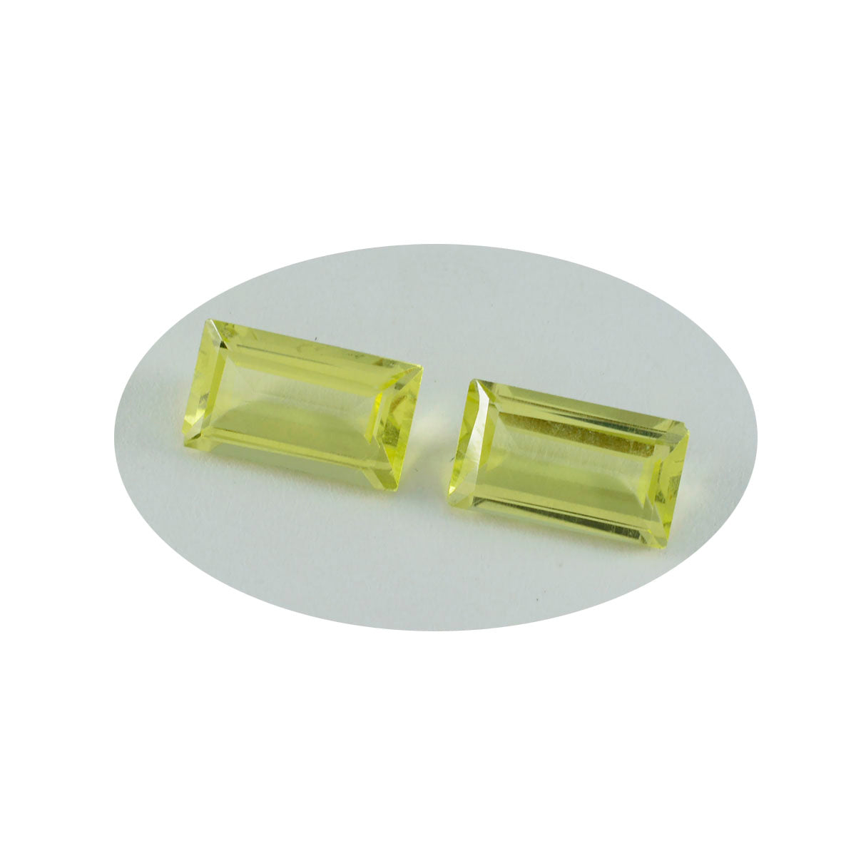 Riyogems 1pc quartz citron jaune à facettes 9x18mm forme baguette superbe qualité pierres précieuses en vrac