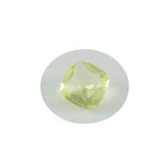 riyogems 1pc quartz citron jaune facetté 10x10 mm forme coussin aa qualité pierre précieuse