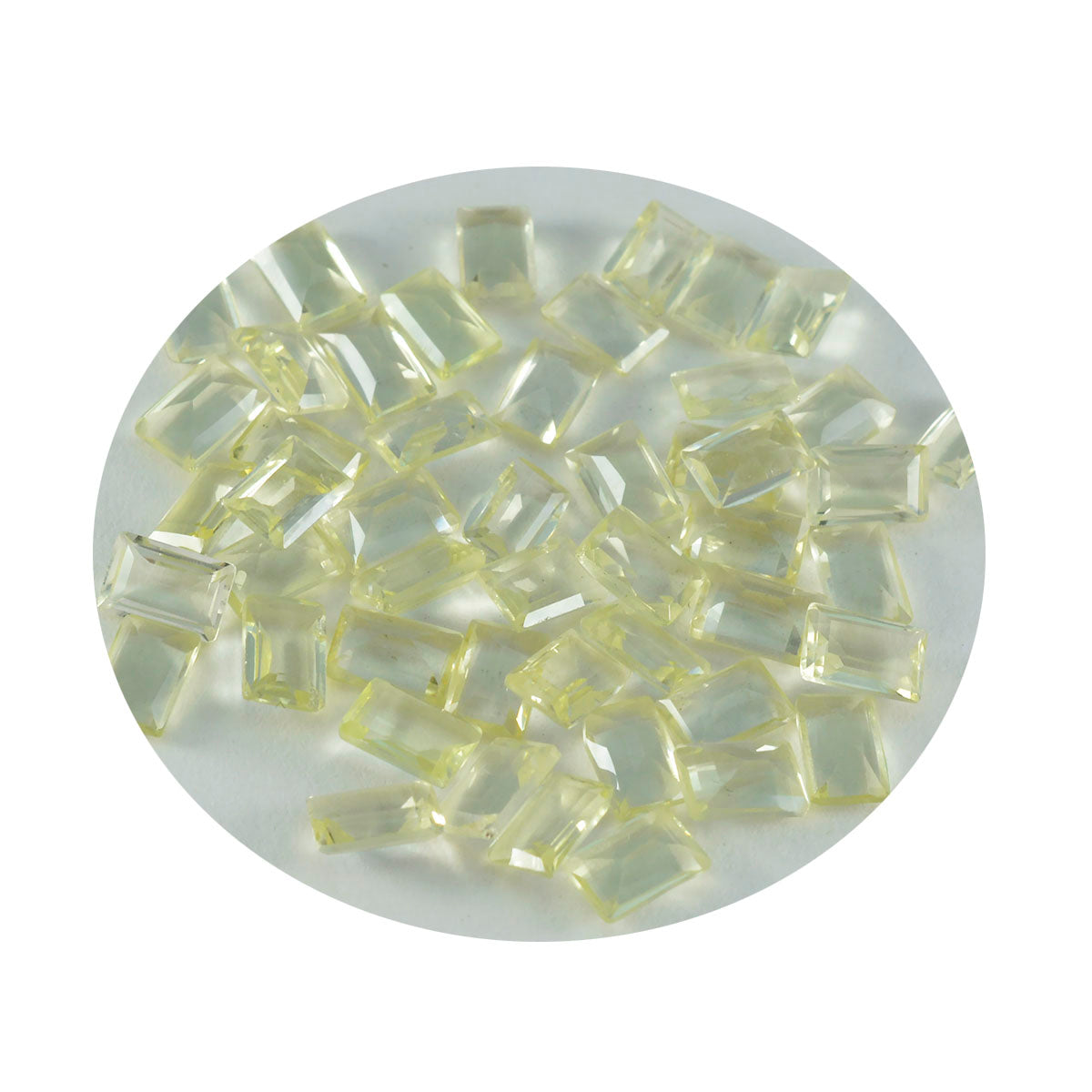 Riyogems 1PC geel citroenkwarts gefacetteerd 3x5 mm achthoekige vorm AAA kwaliteit losse edelsteen