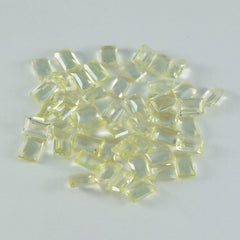 Riyogems 1PC geel citroenkwarts gefacetteerd 3x5 mm achthoekige vorm AAA kwaliteit losse edelsteen