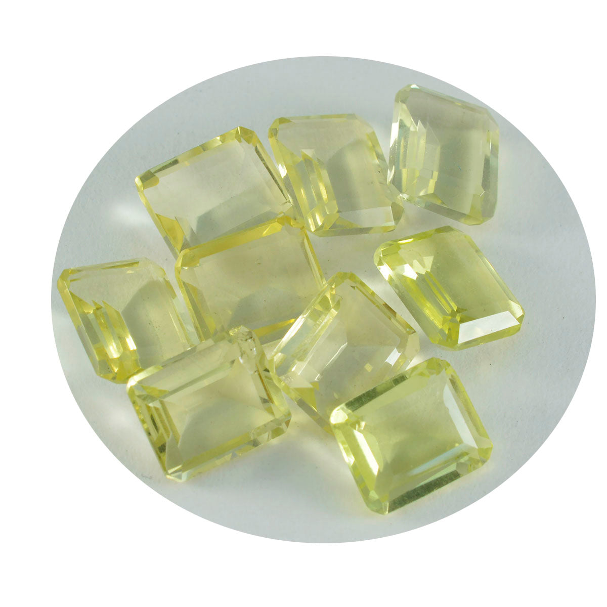 riyogems 1 st gul citron kvarts facetterad 7x9 mm oktagon form god kvalitet pärla