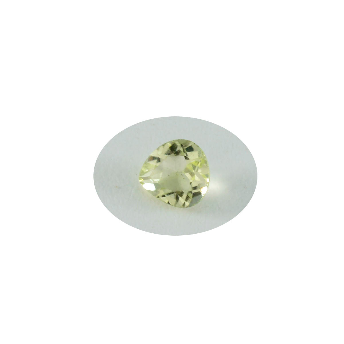 riyogems 1pc イエロー レモン クォーツ ファセット 14x14 mm ハート形の素晴らしい品質の宝石