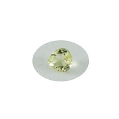 riyogems 1pc イエロー レモン クォーツ ファセット 14x14 mm ハート形の素晴らしい品質の宝石