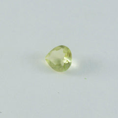 Riyogems 1pc quartz citron jaune facetté 15x15mm forme coeur pierres précieuses de qualité douce