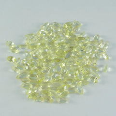 riyogems 1pc quartz citron jaune facetté 2x4 mm forme marquise pierre de superbe qualité