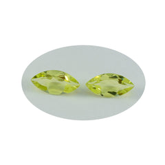 riyogems 1pc quartz citron jaune facetté 9x18 mm forme marquise pierres précieuses de qualité aaa