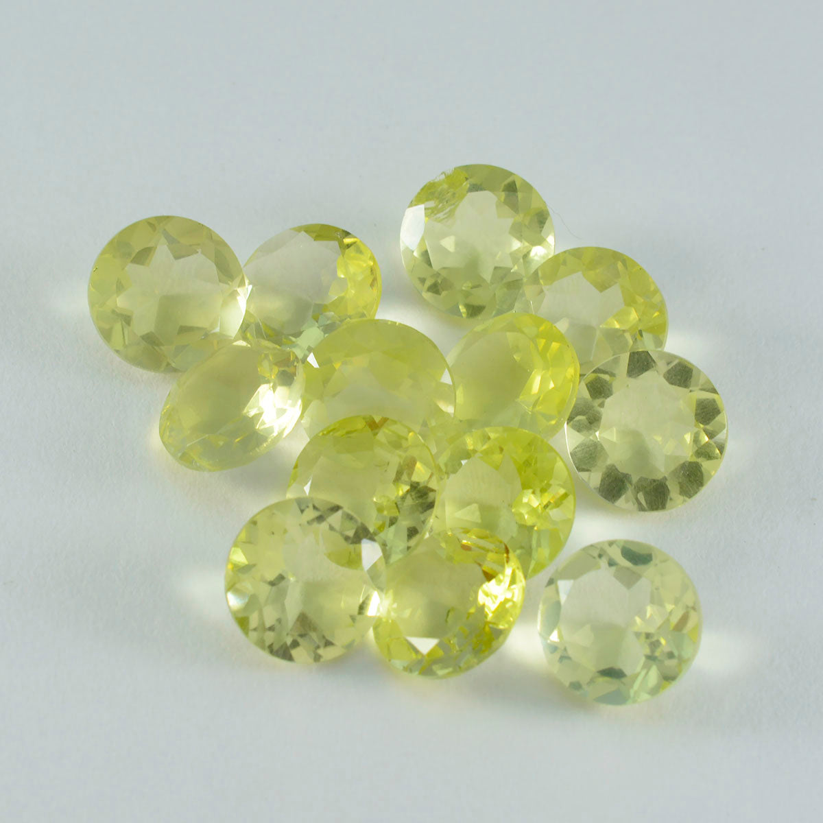 riyogems 1 st gul citron kvarts fasetterad 11x11 mm rund form skönhetskvalitet pärlor