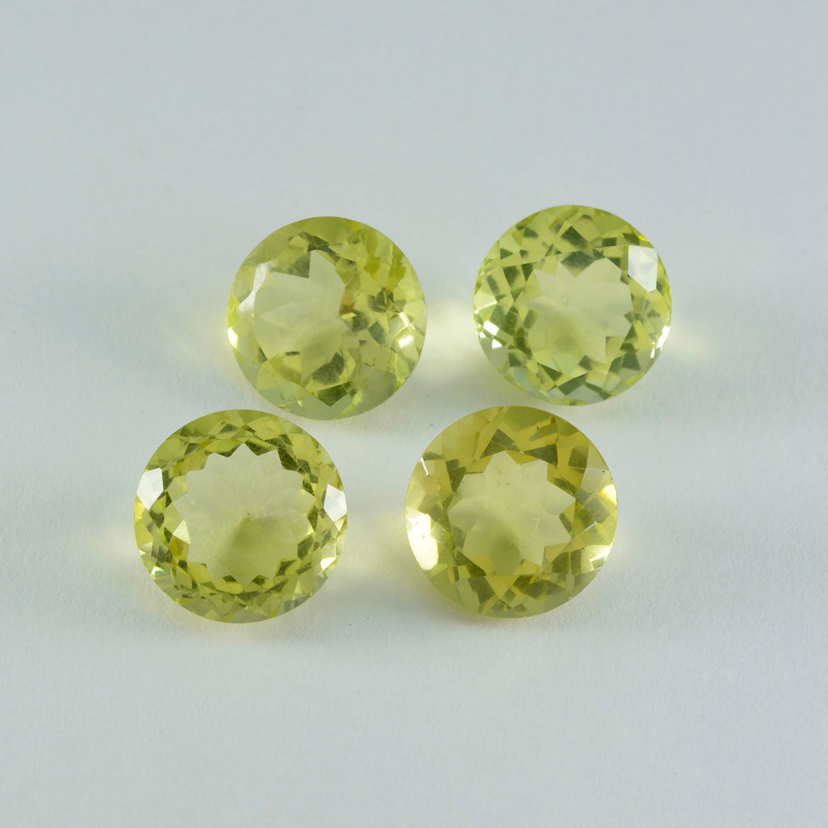 riyogems 1 pieza de cuarzo limón amarillo facetado 13x13 mm forma redonda linda piedra preciosa de calidad