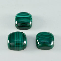 riyogems 1pc グリーン マラカイト カボション 12x12 mm クッション形状のかわいい品質の宝石