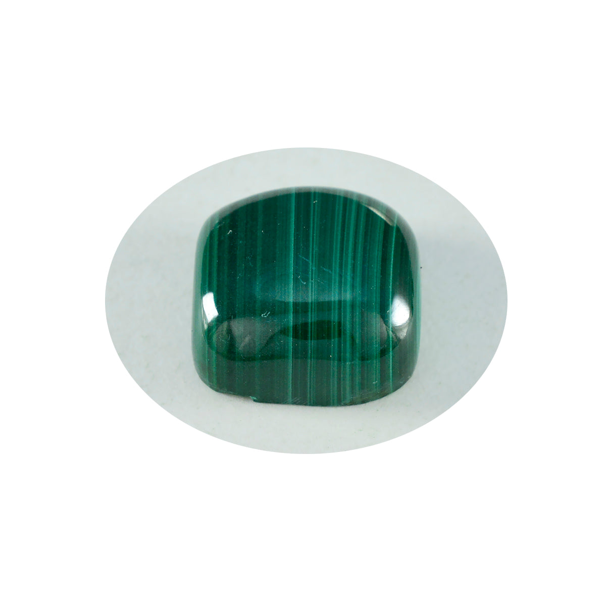 riyogems 1pc cabochon malachite verte 13x13 mm forme coussin a pierres précieuses de qualité