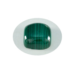 Riyogems 1PC Green Malachite Cabochon 13x13 mm Cushion Shape A Quality Gems