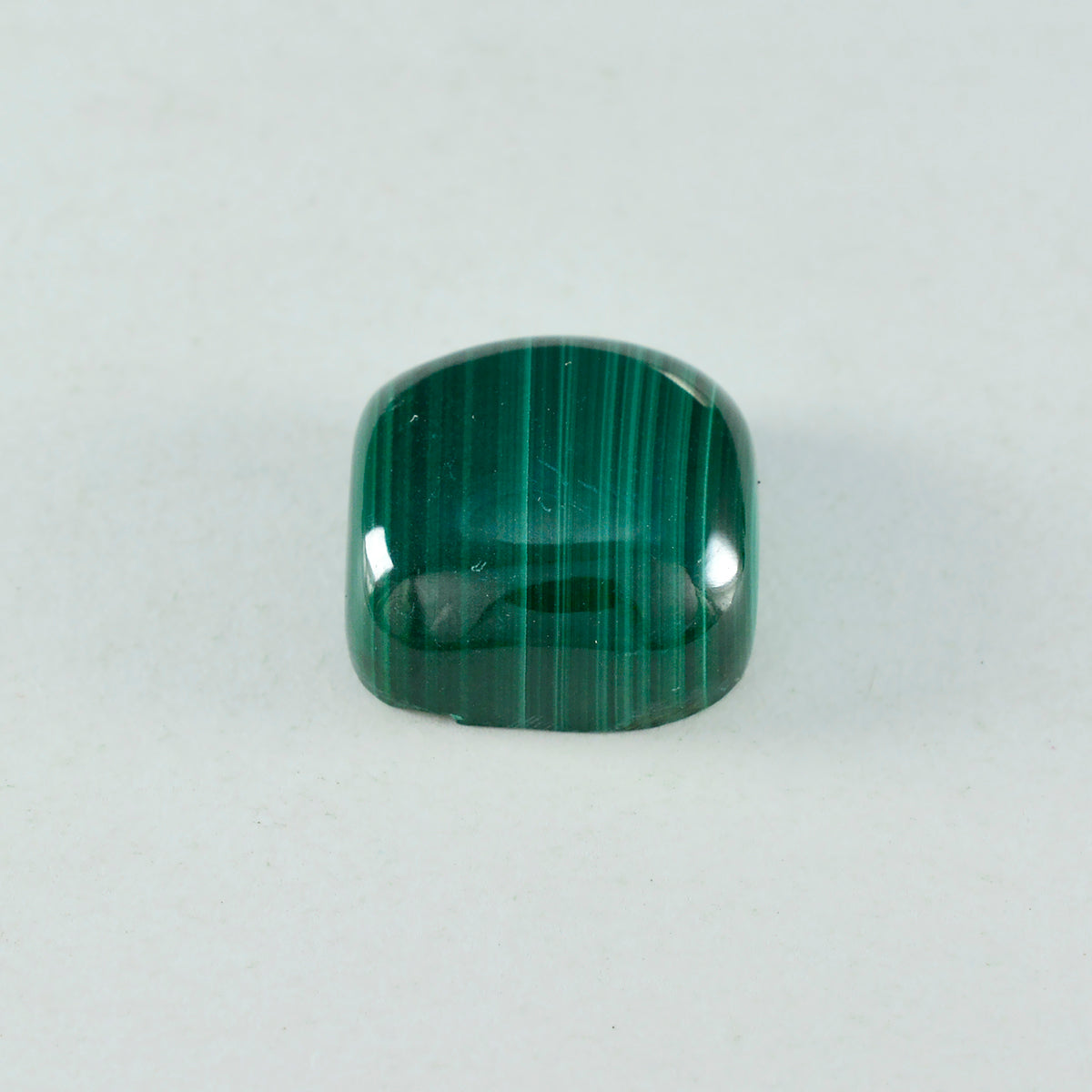riyogems 1pc cabochon malachite verte 13x13 mm forme coussin a pierres précieuses de qualité